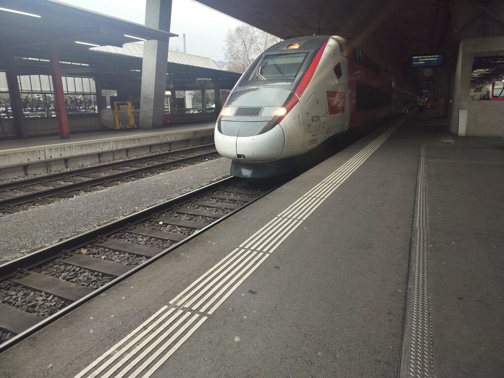 TGV Lyria train at Zurich main station