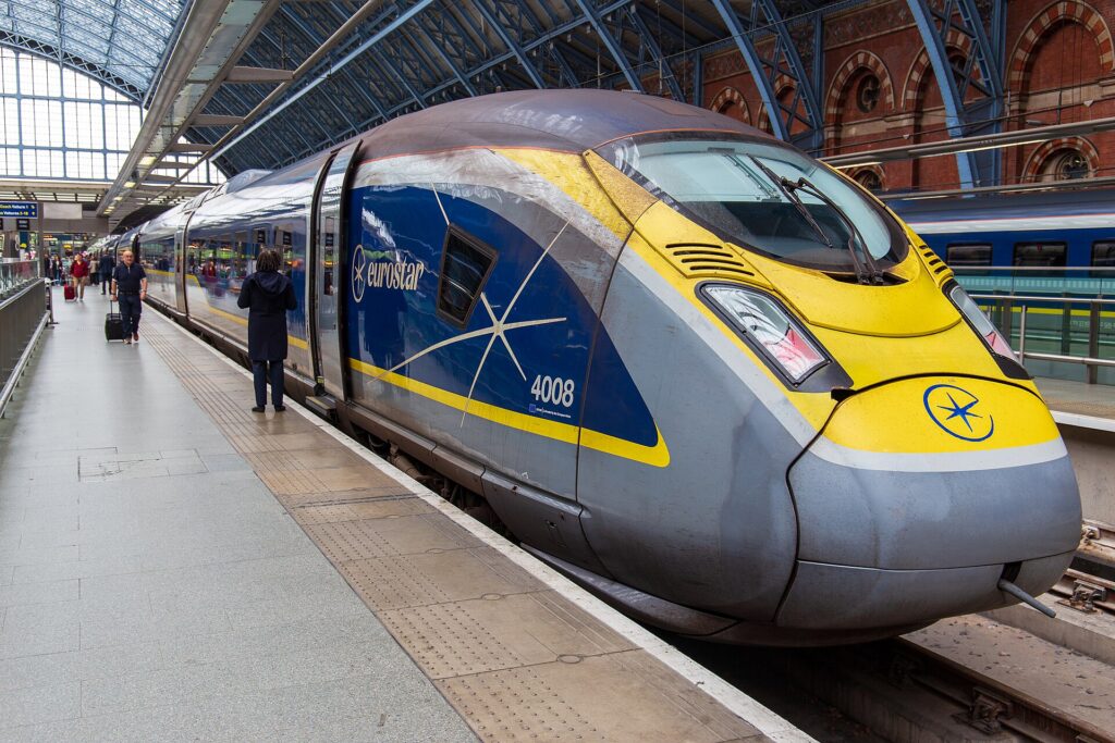 Eurostar train at London St Pancras International